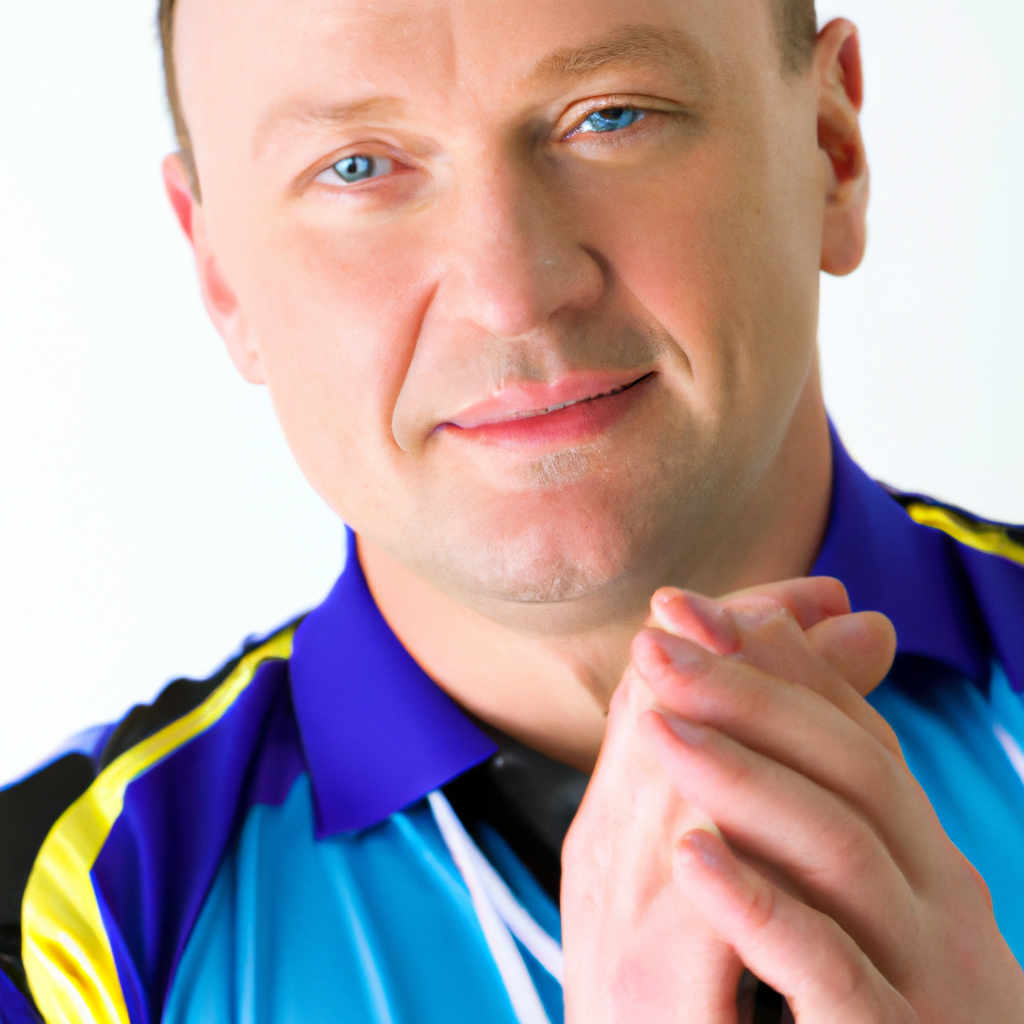 Coach guiding beginner speaker with confident smile